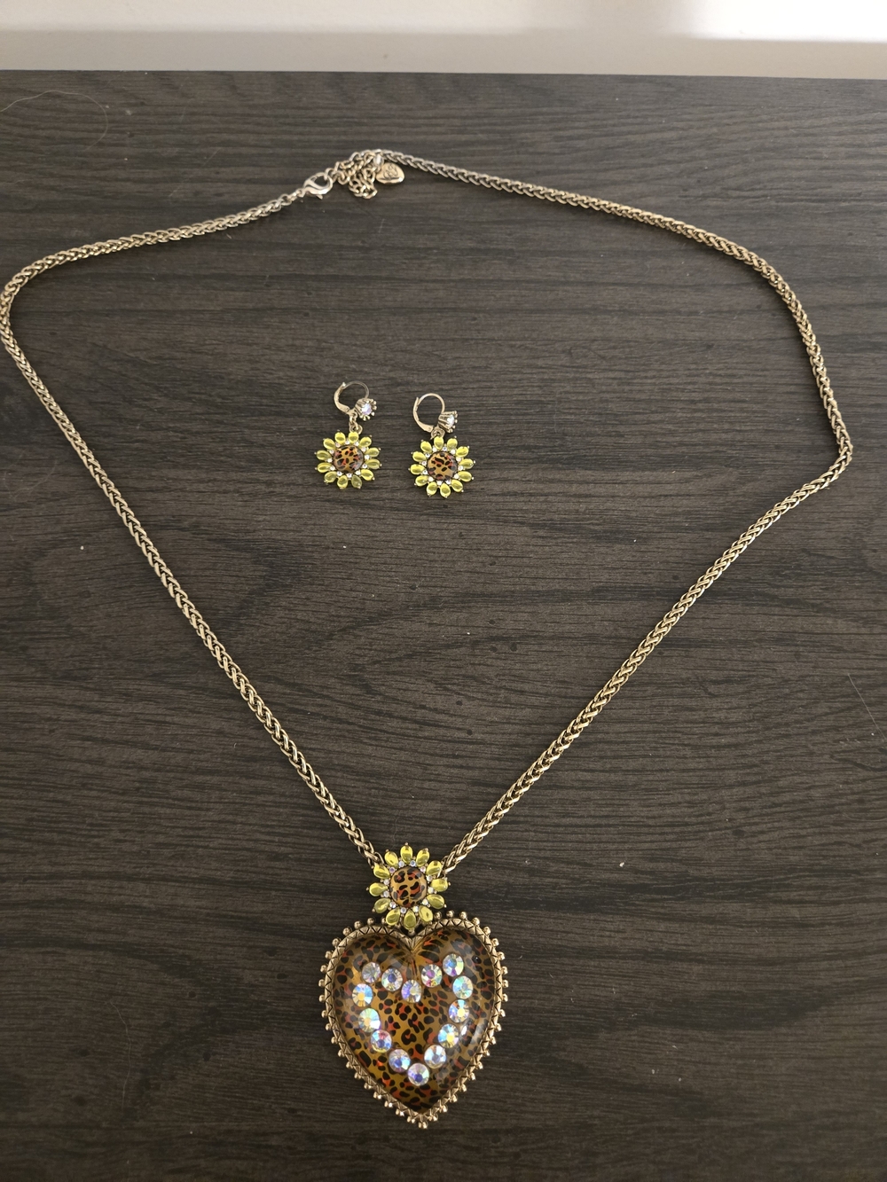 Betsy Johnson Necklace With Earrings